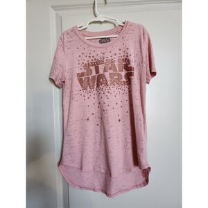 STAR WARS t shirt girl size L pink